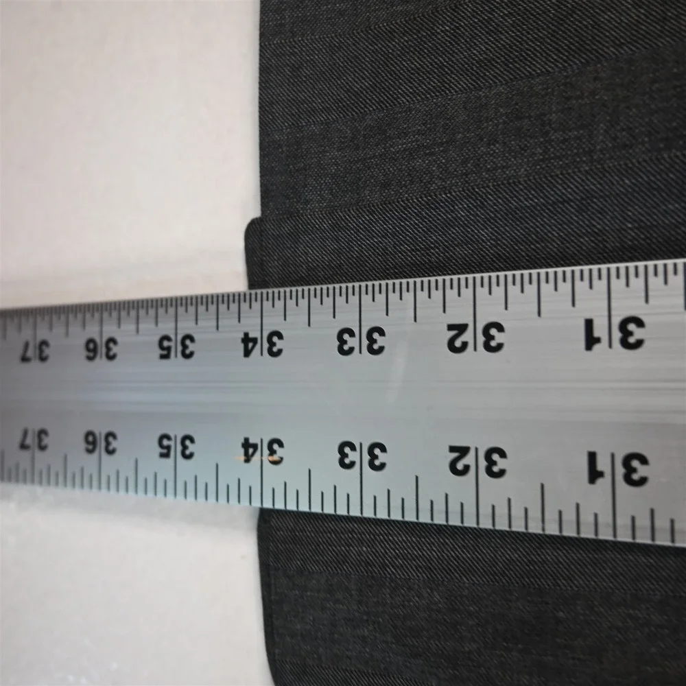 Vtg USA Double Breasted 42L Gray‎ Sharkskin Wool Blazer Suit Jacket Sport Coat